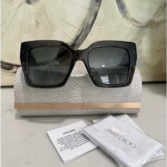 SOLD❤️✨JIMMY CHOOSE Eleni glittery sunglasses 🖤 - Picture 2 of 16